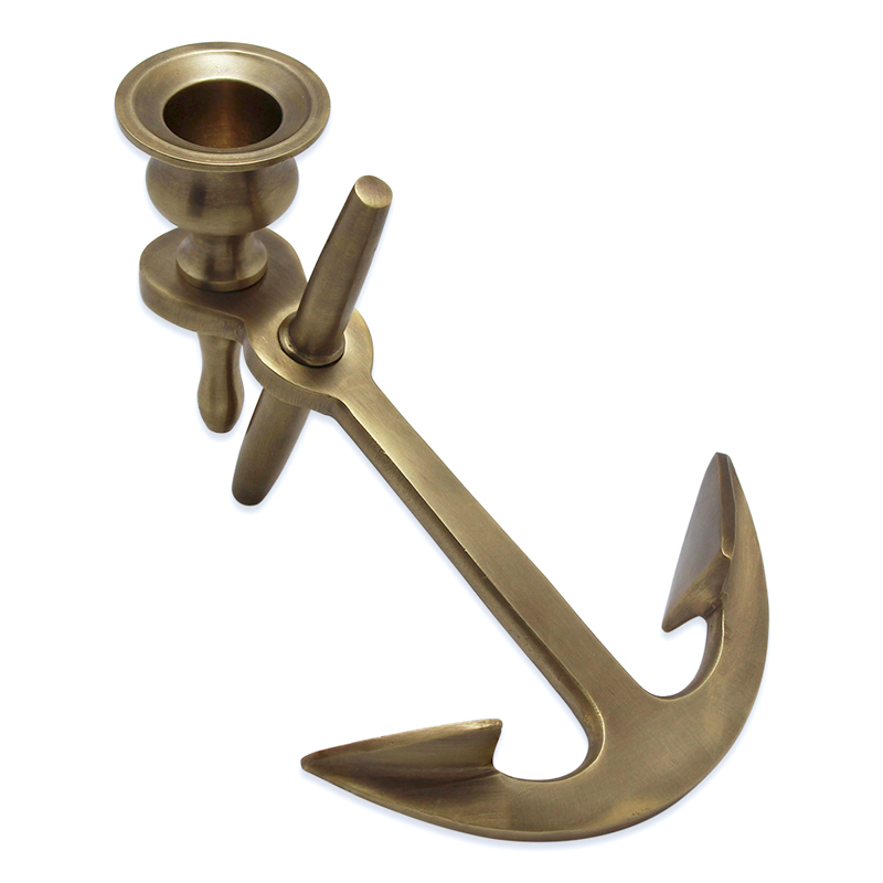 Brass Anchor Candle Holder 