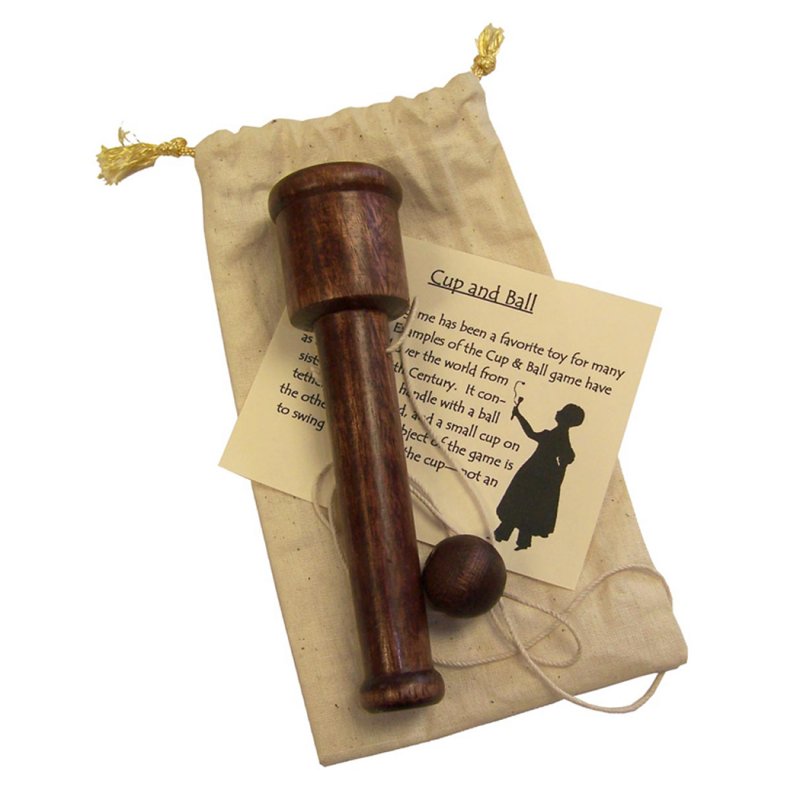 6″ Wooden Cup and Ball Game in Cloth Bag – Schooner Bay Company