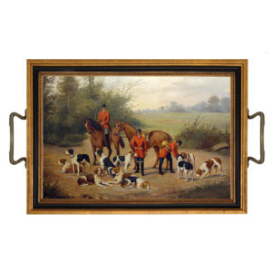 Equestrian Equestrian Ready for the Hunt Tray with Brass Han ...