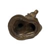 Lodge & Equestrian Decor Animals 3″ Antiqued Brass Bear on Rock Paperweight Tabletop Lodge Decor