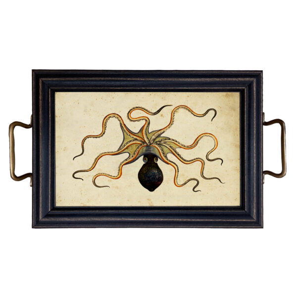 Trays Nautical Octopus Tray with Brass Handles