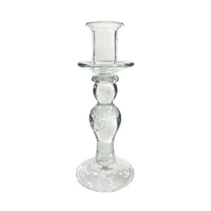 Candles/Lighting Early American 8-1/2″ Hand-Blown Clear Thick Gl ...
