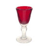 Glassware Early American 6-1/2″ Hand-Blown Red Thick Glass 5-oz. Baluster Wine Glasses- Set of 2