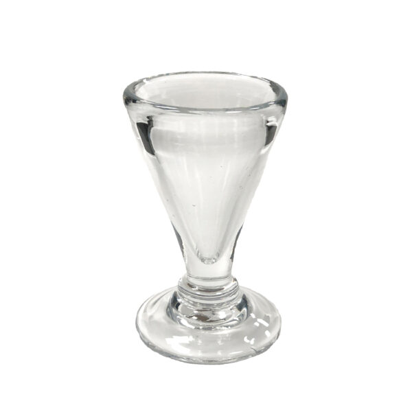 Glassware Early American 4-3/4″ Hand-Blown Clear Thick Glass 3-oz. Wine Glass- Antique Vintage Style