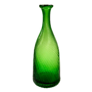 Glassware Early American 10″ Green Blown Glass Decanter B ...