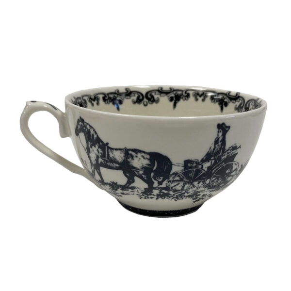 Teaware Teaware 5-3/4″ Virginia Transferware Porcelain Tea Cup and Saucer – Antique Reproduction