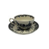 Tea Sets Teaware 16″ Virginia Black and White Transferware Porcelain Tea Set with Tray – Antique Vintage Style