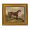Equestrian Paintings Hunter in a Landscape Framed Oil Painting Print on Canvas in Antiqued Gold Frame