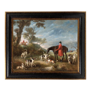 Equestrian/Fox Equestrian The Burton Hunt Framed Oil Painting Pr ...