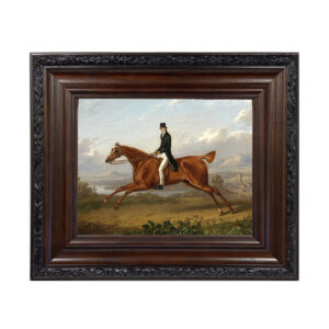 Equestrian/Fox Equestrian A Gentleman on a Galloping Chestnut Ho ...