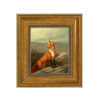 Equestrian Paintings Red Fox Framed Oil Painting Print on Canvas in Antiqued Gold Frame