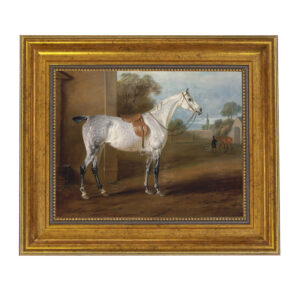 Equestrian/Fox Equestrian Leed’s Grey Hunter Framed Oil Pa ...
