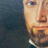 Painting Prints on Canvas Early American Early Victorian Gentleman Framed Oil Painting Print on Canvas in Black and Antiqued Gold Frame