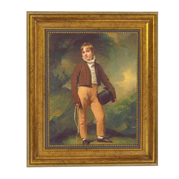 Portrait and Primitive Paintings Framed Art Quentin McAdam by Henry Raeburn Oil Painting Print Reproduction on Canvas in Antiqued Gold Frame