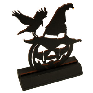 Halloween Decor Halloween 5″ Jack-O-Lantern and Crow Stand ...
