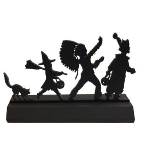 Halloween Decor Halloween 7″ Standing Wooden “Halloween Parade” Silhouette Halloween Tabletop Ornament Sculpture Decoration