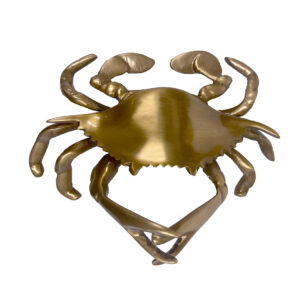 Nautical Decor & Souvenirs Nautical Antiqued Brass Blue Crab Paperweight-  ...