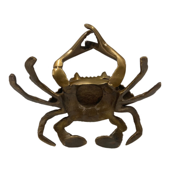 Nautical Decor & Souvenirs Nautical Antiqued Brass Blue Crab Paperweight- Antique Vintage Nautical Beach Decor
