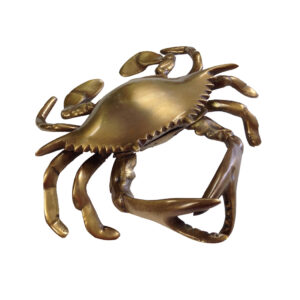 Nautical Decor & Souvenirs Nautical Antiqued Brass Blue Crab Paperweight-  ...