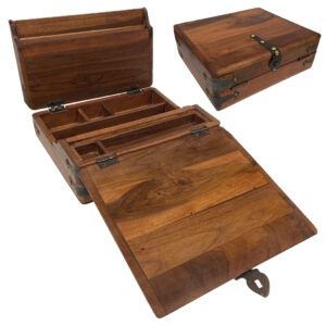 Writing Boxes & Travel Trunks Writing 10-1/2″ Colonial Distressed Wood ...