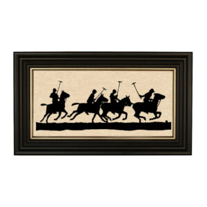Equestrian/Fox Equestrian Polo Team Framed Paper Cut Silhouette  ...