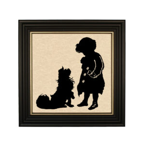 Early American Animals Sit and Stay Framed Paper Cut Silhouet ...