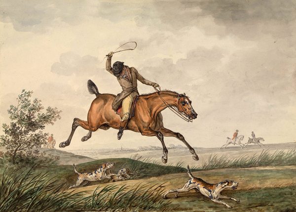 Equestrian/Fox Equestrian Chase of the Fox Equestrian Fox Hunt Scene Framed Print