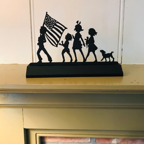 Wooden Silhouettes Early American 7″ Fourth of July Parade Standing Silhouette Tabletop Ornament Decoration