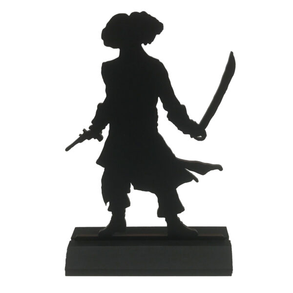 Pirate Silho Pirate Pirate with Sword Standing Wood Silhouette Halloween Pirate Party Tabletop Ornament Sculpture Decoration