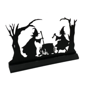 Halloween Decor Halloween Witches Brew Standing Wood Silhouette  ...