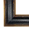 Cabin/Lodge Animals Dogs with Woodcock Framed Oil Painting Print on Canvas in Leather-Look Black and Antiqued Gold Frame. A 16″ x 20″ Framed to 21-1/2″ x 25-1/2″.
