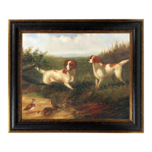 Dogs/Cats Bird hunting Setters on Quail Framed Oil Painting P ...