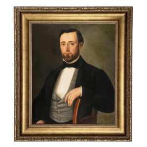 Painting Prints on Canvas Early American Early Victorian Gentleman Framed Oil P ...