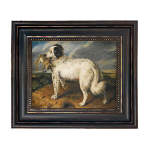 Cabin/Lodge Dogs Dog with Rabbit Framed Oil Painting Pr ...