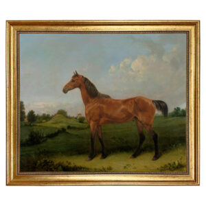 Cabin/Lodge Lodge Bay Horse in a Field Oil Painting Prin ...