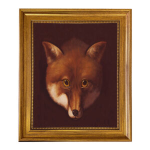 Cabin/Lodge Animals Sly Fox Head Framed Oil Painting Print ...