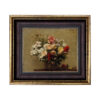 Still Life Paintings Framed Art Summer Flowers Framed Oil Painting Print on Canvas in Wide Brown and Antiqued Gold Frame