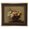 Painting Prints on Canvas Early American Summer Flowers Framed Oil Painting Print on Canvas in Wide Brown and Antiqued Gold Frame