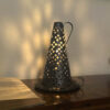 Candles/Lighting Early American 7″ Early American Candle Holder with Punched Tin Shade- Antique Vintage Style