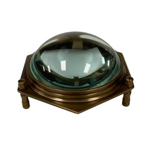 Letter Openers/Magnifiers Writing 4″ Antiqued Brass Hexagonal Dome ...