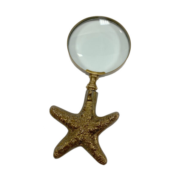 Letter Openers/Magnifiers Nautical 7″ Antiqued Brass Starfish Magnifying Glass- Antique Vintage Style