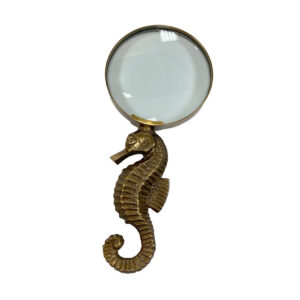 Letter Openers/Magnifiers Nautical 7″ Antiqued Brass Seahorse Magni ...
