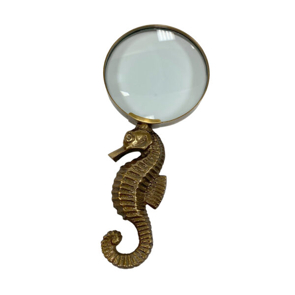 Letter Openers/Magnifiers Nautical 7″ Antiqued Brass Seahorse Magnifying Glass – Antique Vintage Style