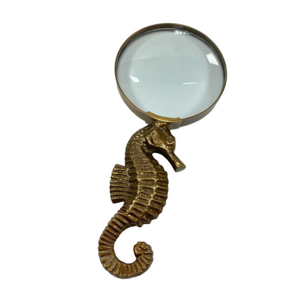Letter Openers/Magnifiers Nautical 7″ Antiqued Brass Seahorse Magnifying Glass – Antique Vintage Style