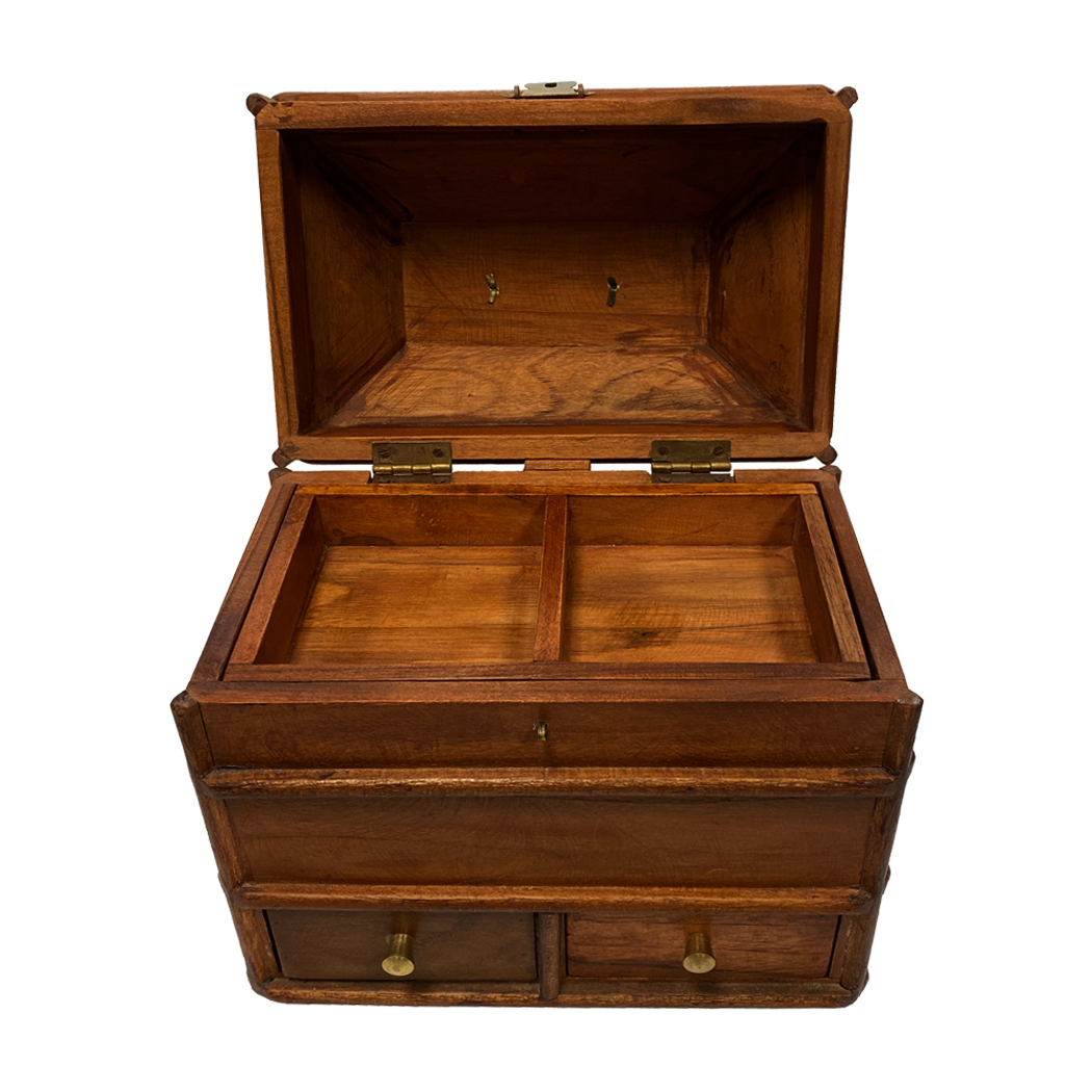 Writing Boxes & Travel Trunks Writing Portable British Campaign Chest- Antique Vintage Style Writing Boxes & Travel Trunks Writing Portable British Campaign Chest- Antique Vintage Style