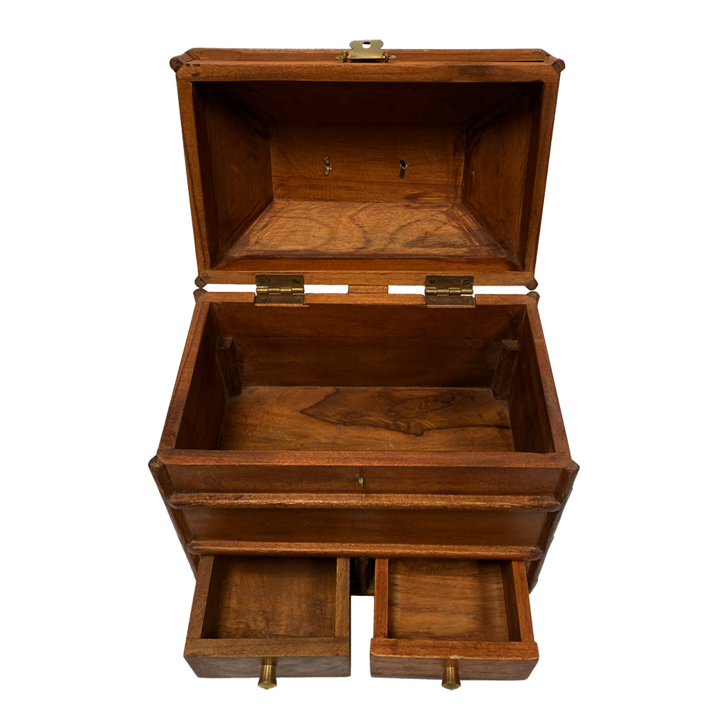 Writing Boxes & Travel Trunks Writing Portable British Campaign Chest- Antique Vintage Style Writing Boxes & Travel Trunks Writing Portable British Campaign Chest- Antique Vintage Style