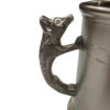 Drinkware Equestrian Pewter-Plated Tankard Mug with Fox Handle- Antique Vintage Style
