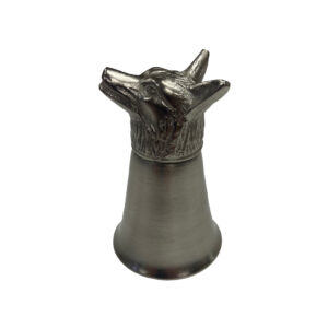 Drinkware & Plates Equestrian Pewter-Plated Fox Head Stirrup Cup &#8 ...