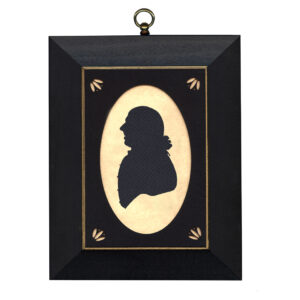Early American Early American John Adams Cloth Silhouette with Oval  ...
