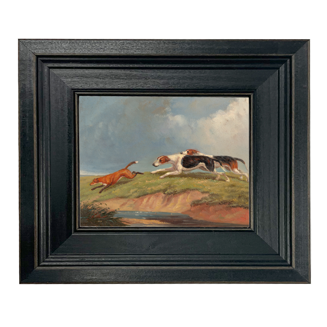Equestrian/Fox Equestrian The Fox Chase By Webb Framed Oil Paint ...